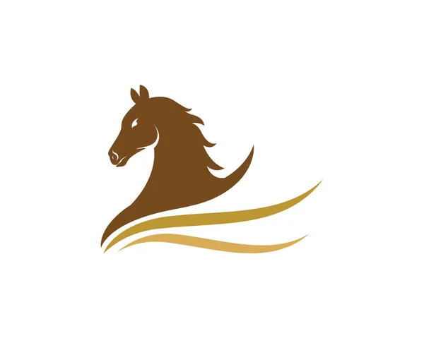 Logotipo de cavalo principal e ícones de modelo — Vetor de Stock