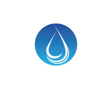 Su damla mavi simgeler vektör logosu ve şablon 