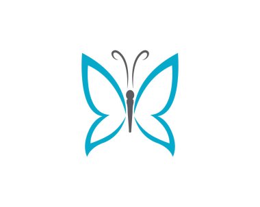 Kelebek kavramsal basit ve renkli simge. logo. vektör çizim