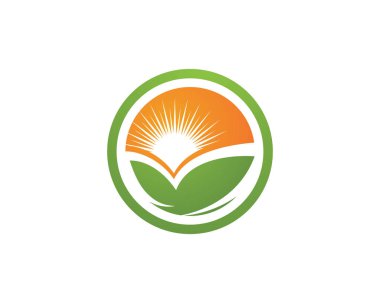 Yaprak yeşil doğa logo ve sembolleri şablonu