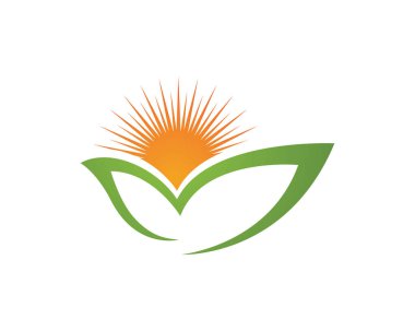Yaprak yeşil doğa logo ve sembolleri şablonu