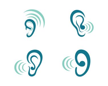 kulak logo sağlık sembol ve şablon vektör