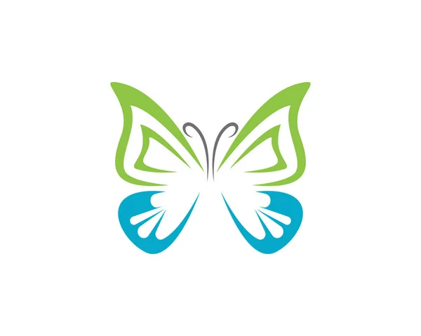 Mariposa conceptual simple, icono colorido. Logo. Ilustración vectorial — Vector de stock