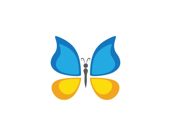 Butterfly concettuale semplice, icona colorata. Logo. Illustrazione vettoriale — Vettoriale Stock