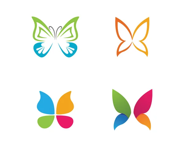 Motýl koncepční jednoduché, barevné ikony. logo. vektorové ilustrace — Stockový vektor