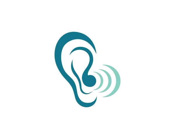 Simbol kesehatan logo telinga dan vektor template - Stok Vektor