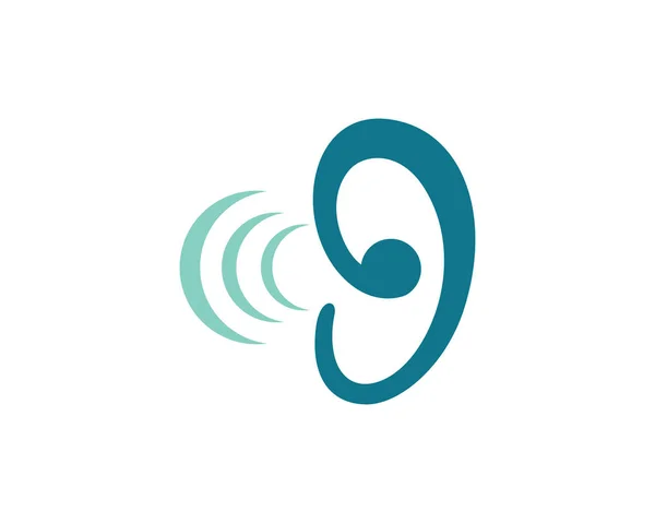 Simbol kesehatan logo telinga dan vektor template - Stok Vektor