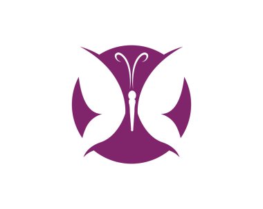 Kelebek kavramsal basit ve renkli simge. logo. vektör çizim