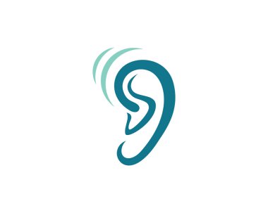 kulak logo sağlık sembol ve şablon vektör