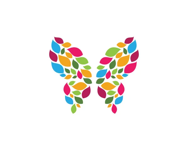 Butterfly conceptual simple, colorful icon. Logo. Vector illustration — Stock Vector