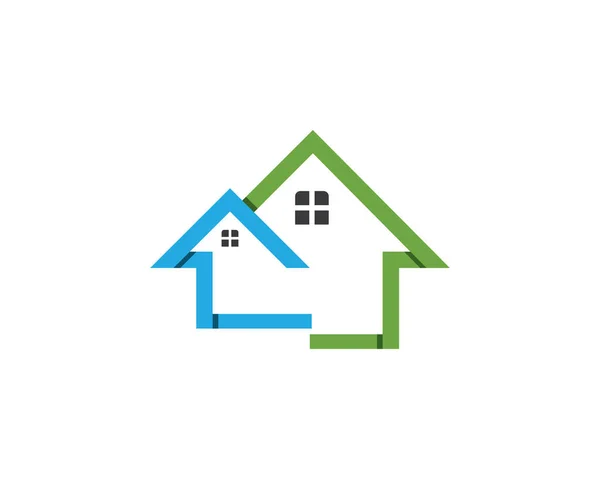 Plantilla de logotipo de casa y edificios — Vector de stock