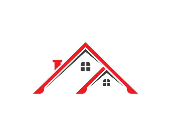 Modelo de logotipo de casa e edifícios — Vetor de Stock