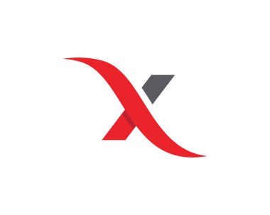 X Harfi Logo Şablonu vektör simgesi tasarımı