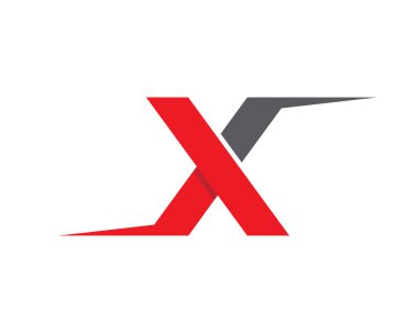 X Harfi Logo Şablonu vektör simgesi tasarımı