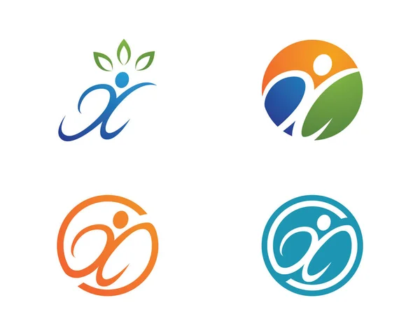 Entreprises succès santé logo — Image vectorielle