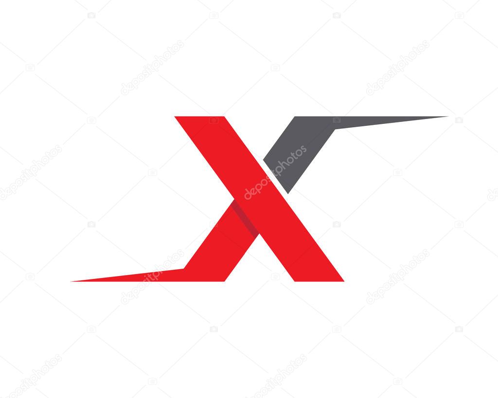 X Letter Logo Template vector icon design