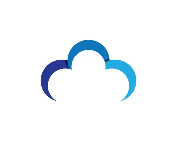 Gegevens van de server van de wolk opslaan logo — Stockvector