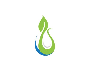 Yaprak yeşil doğa logo ve sembolleri şablonu