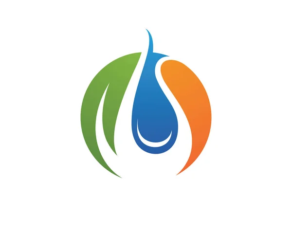 Gota de agua azul bebida logo — Vector de stock