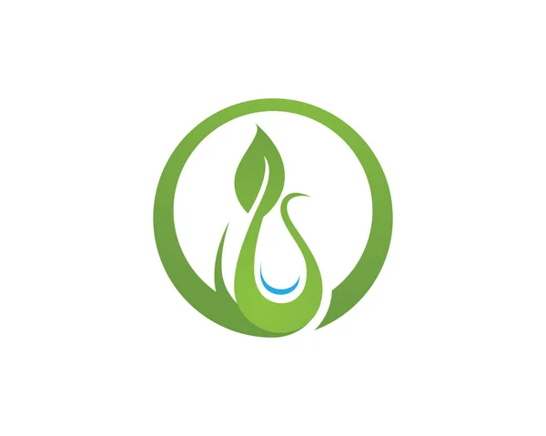 Φύλλο πράσινο της φύσης το πρότυπο λογότυπο και σύμβολα — Διανυσματικό Αρχείο
