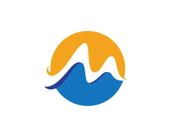 Montanha logotipo modelo de negócio Vector —  Vetores de Stock