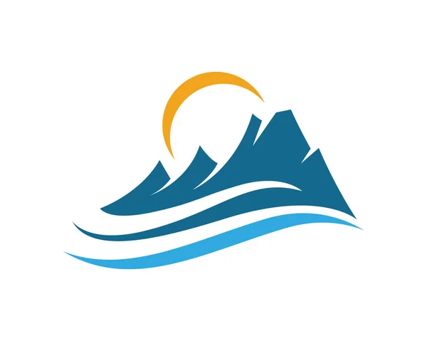 Vektor Templat Mountain Logo Business - Stok Vektor
