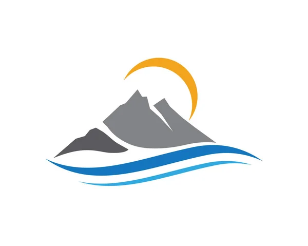 Modèle d'entreprise de logo de montagne vecteur — Image vectorielle