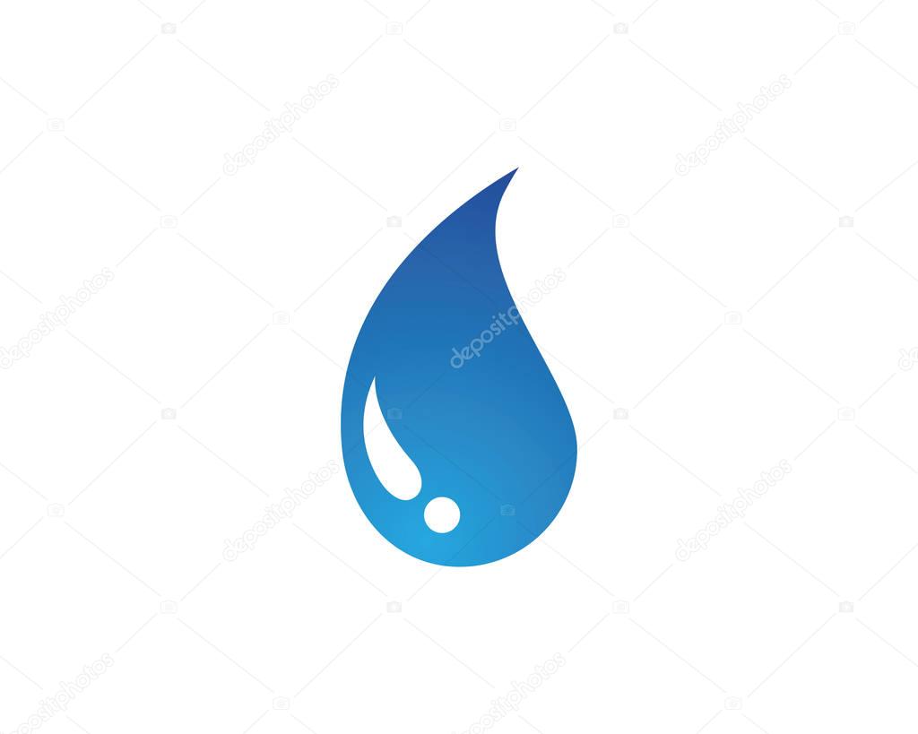 Water drop blue drink logo