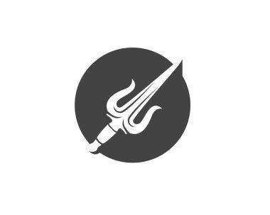 Sihirli trident logo sembol ve şablon