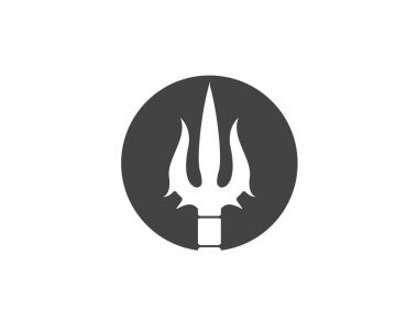 Sihirli trident logo sembol ve şablon