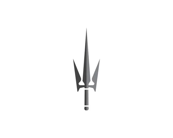Magische trident logo symbool en sjabloon — Stockvector