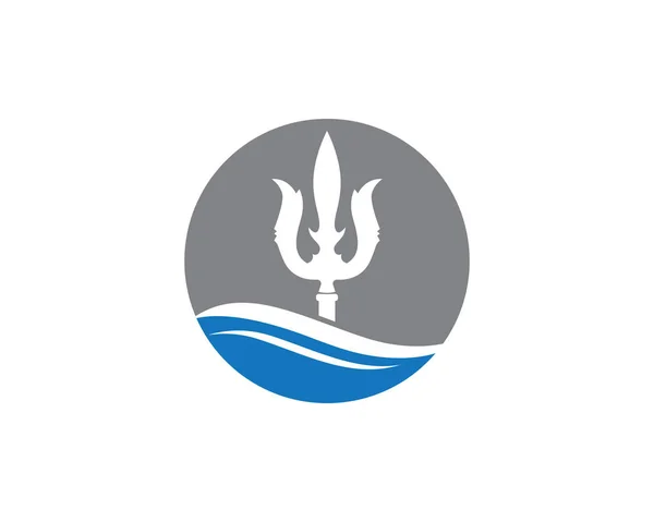 Magic trident logo szimbólum és a sablon — Stock Vector