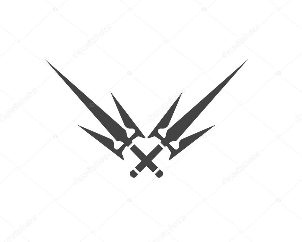 Magic trident logo symbol and template