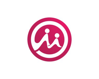 M harfi logo ve sembolleri vektör şablonu