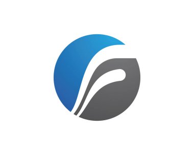 Hızlı çizgi F harf logo 