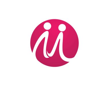 M harfi logo ve sembolleri vektör şablonu