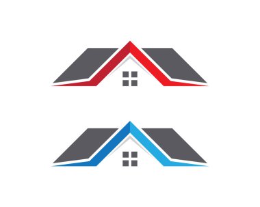 Emlak ve ev binaları logo simgeleri şablonu