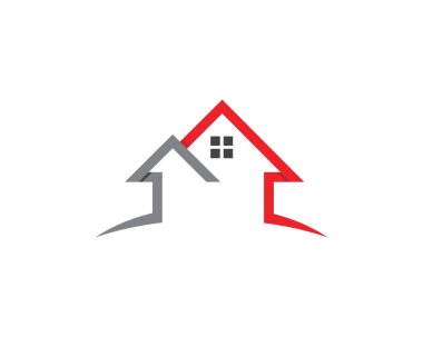 Emlak ve ev binaları logo simgeleri şablonu