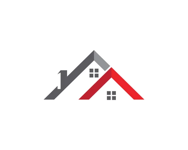 房地产和住宅建筑标识图标模板 — 图库矢量图片