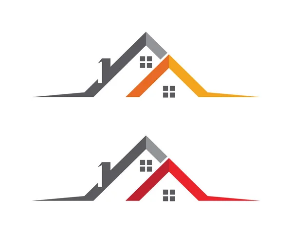 Mall för logotyper för fastigheter och bostadshus — Stock vektor