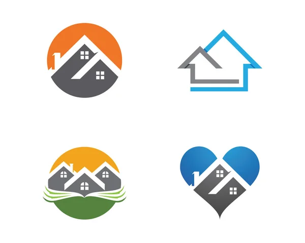 Vorlage für Immobilien und Wohngebäude Logo-Symbole — Stockvektor
