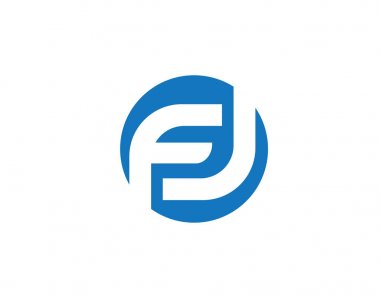 Hızlı çizgi F harf logo 