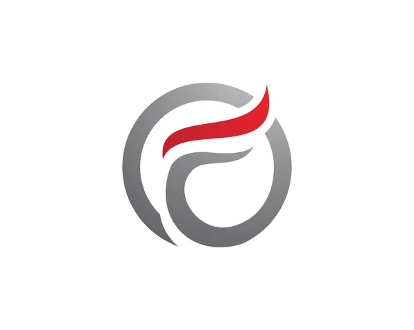 Szybka linia F list logo — Wektor stockowy