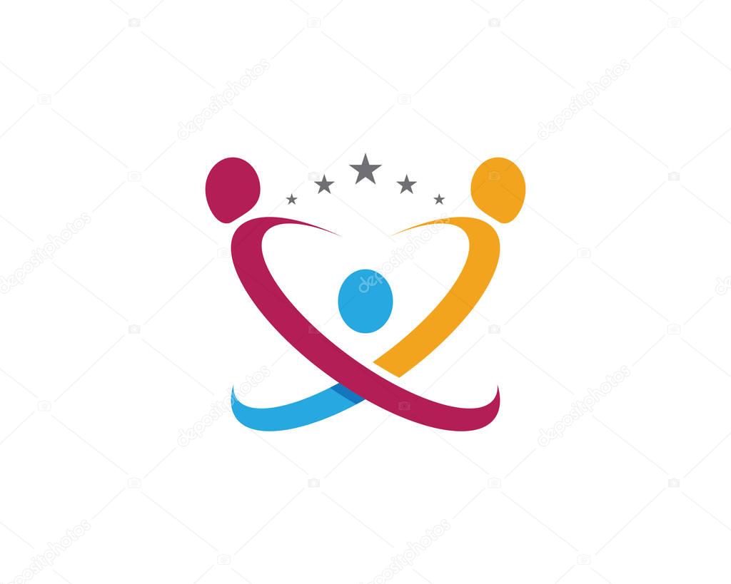 Family care people love logo and template