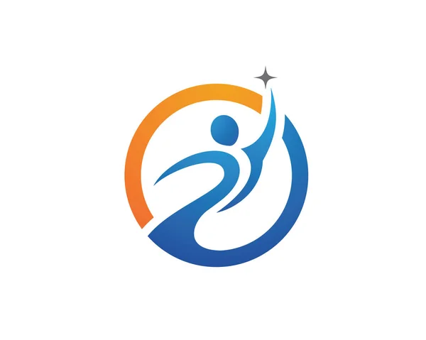 Szablon logo - ludzi sukcesu firmy — Wektor stockowy