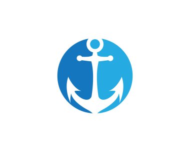 Anchor simgesi Logo Şablon vektör çizimi