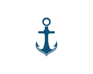 Anchor simgesi Logo Şablon vektör çizimi