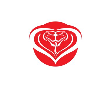 Kobra logo şablonu dizaynı bir üçgende. Vektör illüstrasyonu.