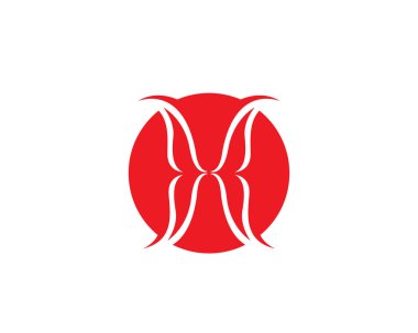 Kelebek kavramsal basit ve renkli simge. logo. vektör çizim