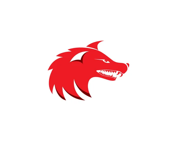 Animaux logo tête loup signe et symboles — Image vectorielle